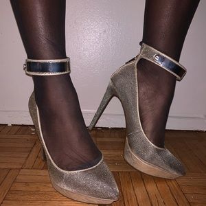 Jessica Simpson High Heel Metallic Mary Jane Shoes